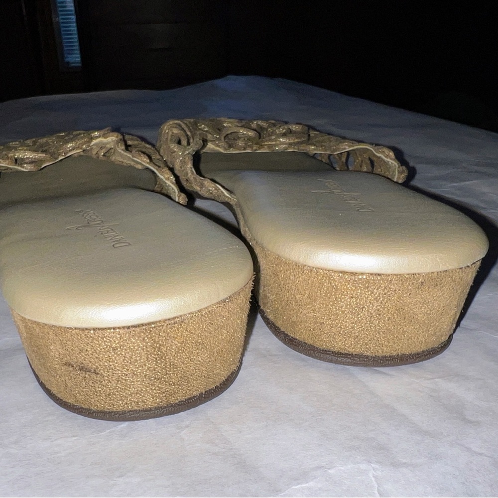 Daniel Green Diana Lattice Woven Mules Wedge Slides Sandals Slippers Shoes 9.5 - Picture 9 of 12